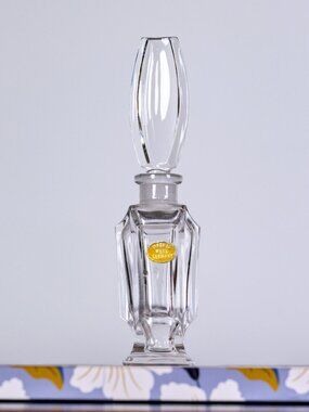 Prismatic Crystal Perfume Bottle - tall mini; West Germany